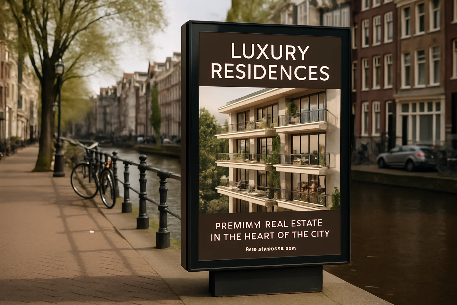 Premium real estate campaign in a targeted urban district